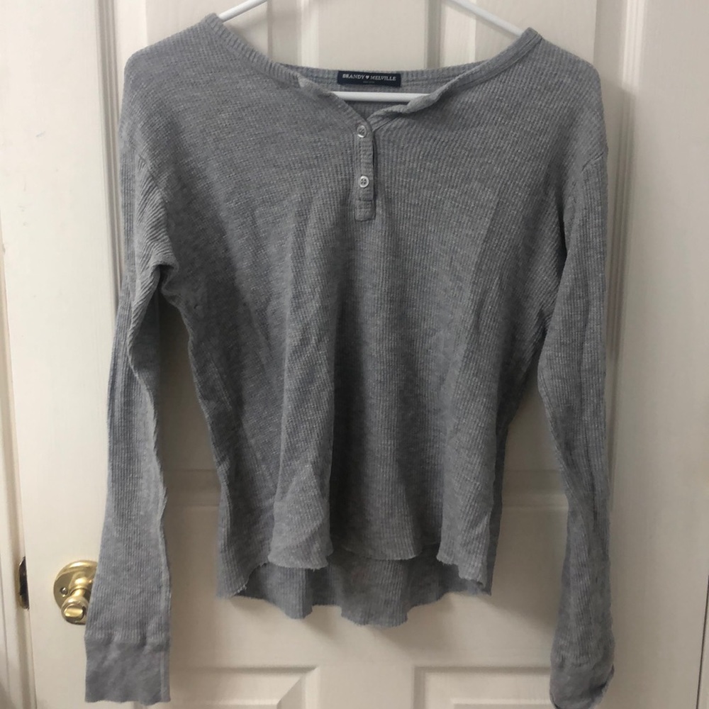 brandy melville thermal long sleeve top